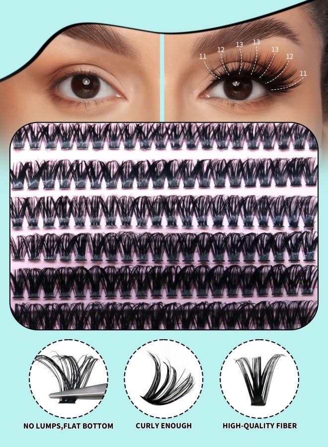 رموش جيمورو لتقوم بها بنفسك لاش تمديد عدة ، 560 قطعة العنقودية جلدة 40 د 50 د 60 د 80 د ، 9-16 مللي متر مع السندات وختم ، لاش مزيل ، الملقط و 10 فرش ، في المنزل صالون نمط رمش ملحقات - Image 3