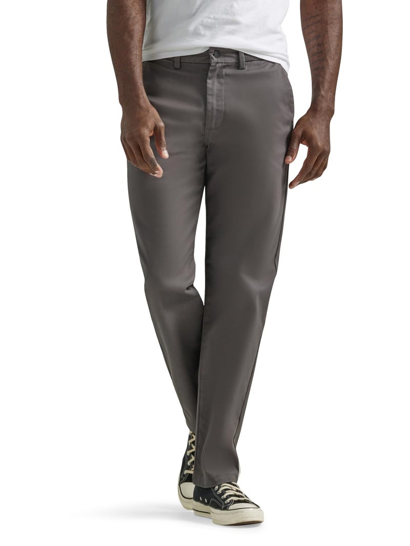 Lee Men's Flat Front Relaxed Straight Pant, Charcoal, 30W x 32L - Image 1