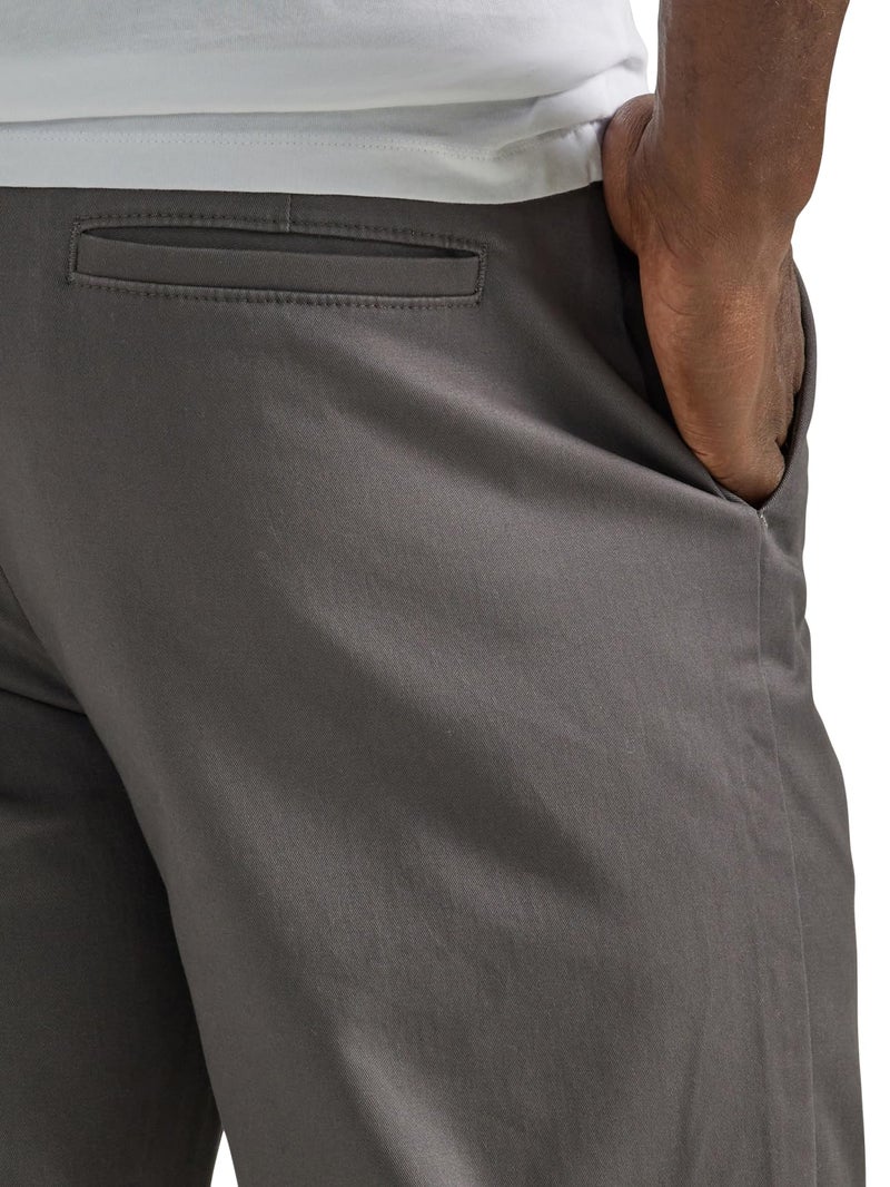 Lee Men's Flat Front Relaxed Straight Pant, Charcoal, 30W x 32L - Image 3