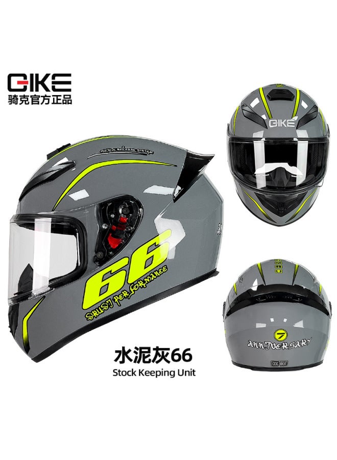 Cement Ash 66 Ride G Motorcycle Helmet Men's And Women's Winter Personality Electric Car Safety Helmet Four Seasons Knight Bluetooth Motorcycle Full Helmet