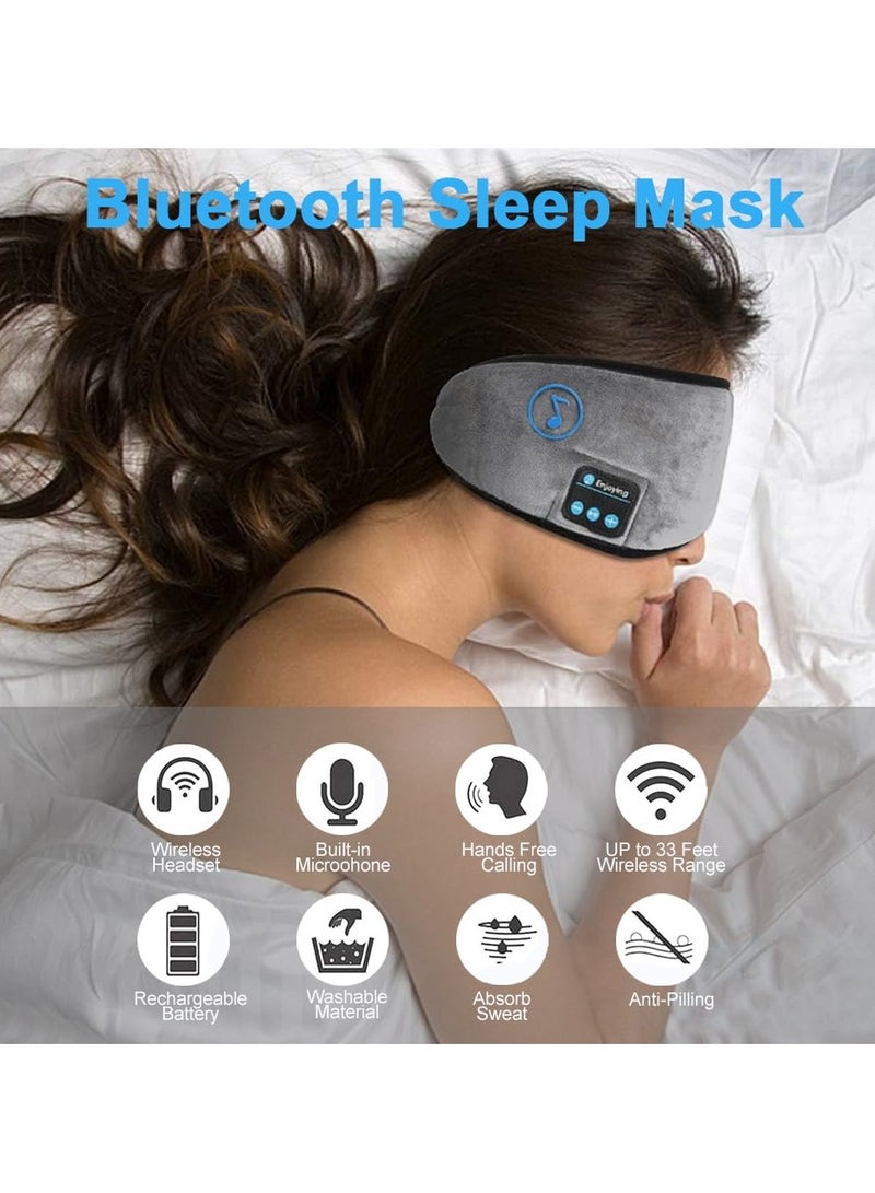 CMGTYYD Sleep Headphones Headband, Sleep Mask Headphones for Men & Women, Wireless Bluetooth Eye Mask Headphones for Travel/Nap/Meditation/Night, Sleep Headphones Noise Cancelling - Image 2