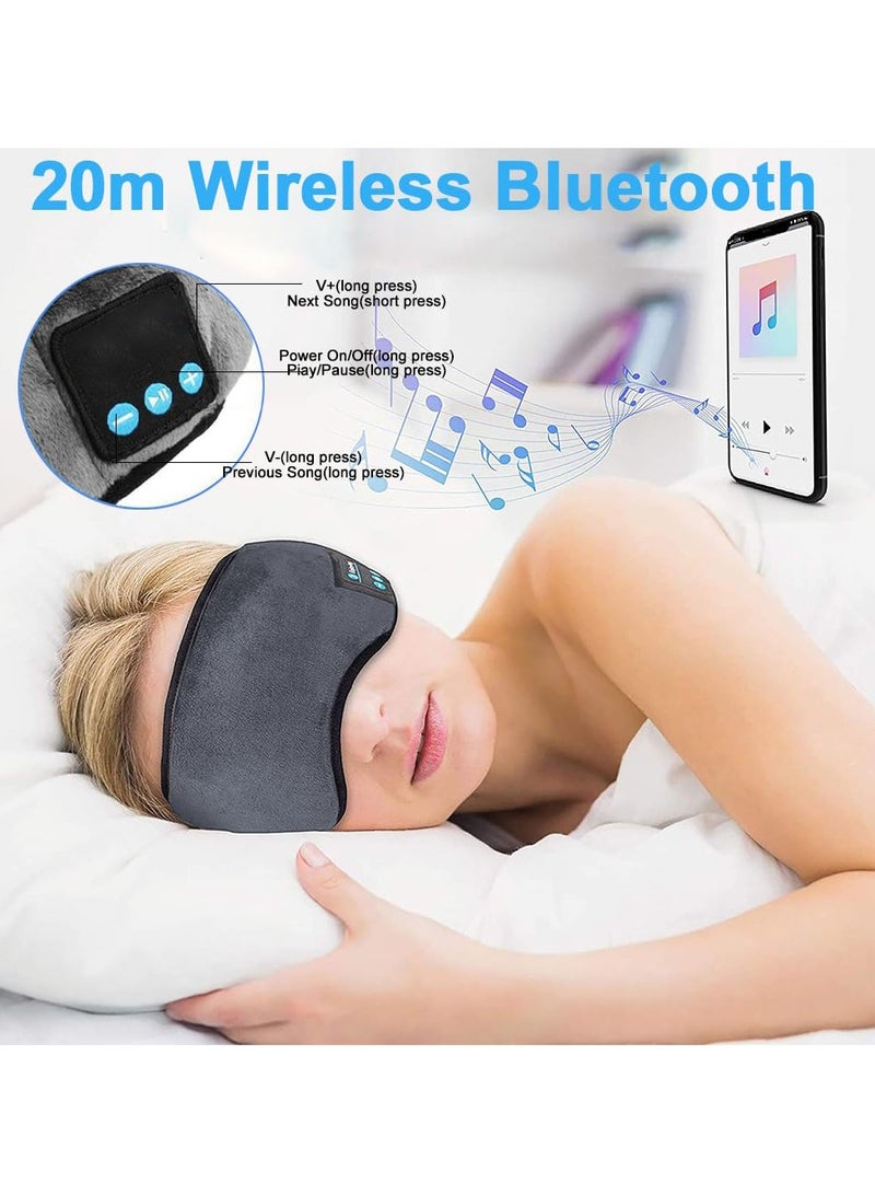 CMGTYYD Sleep Headphones Headband, Sleep Mask Headphones for Men & Women, Wireless Bluetooth Eye Mask Headphones for Travel/Nap/Meditation/Night, Sleep Headphones Noise Cancelling - Image 3