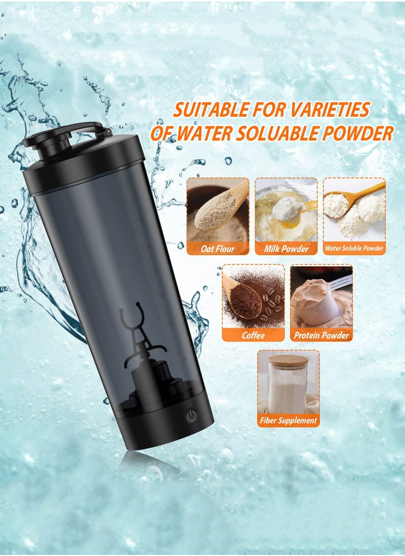 joyzzz Electric Protein Shaker Bottle, USB Rechargeable Blender Bottles, Shaker Bottles for Protein Mixes with BPA Free, Portable Cup for Workout Supplement Juice  - Image 3