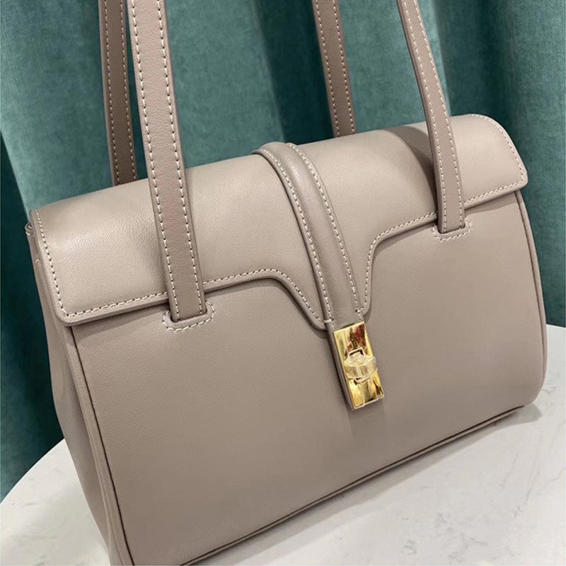 Liu Wen Kaili Bag Soft16 Shoulder Cowhide Tote Bag Portable Underarm Bag - Image 2