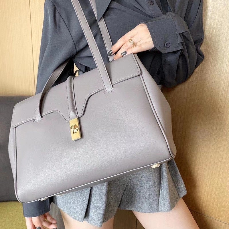 Liu Wen Kaili Bag Soft16 Shoulder Cowhide Tote Bag Portable Underarm Bag - Image 1