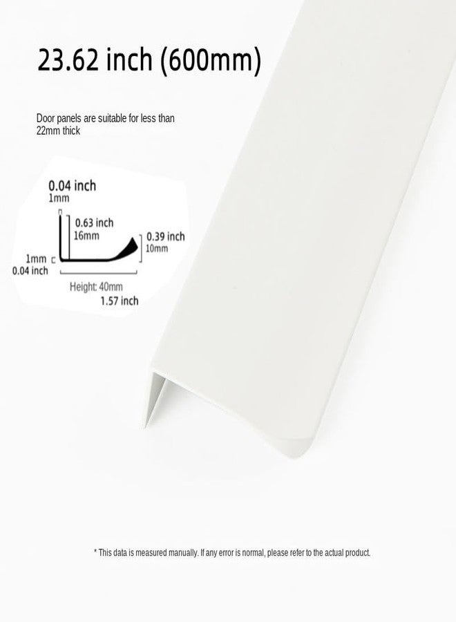 Shozafia 4 Pack Finger Pulls for Cabinets Finger Handles Drawer Edge Tab Pull, Modern Dresser Long Concealed Handles Kitchen Cabinet Hardware (23.62"(600mm),White) - Image 2