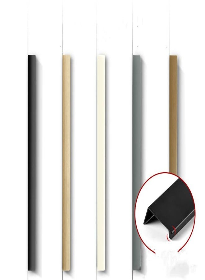 Shozafia 4 Pack Finger Pulls for Cabinets Finger Handles Drawer Edge Tab Pull, Modern Dresser Long Concealed Handles Kitchen Cabinet Hardware (23.62"(600mm),White) - Image 3