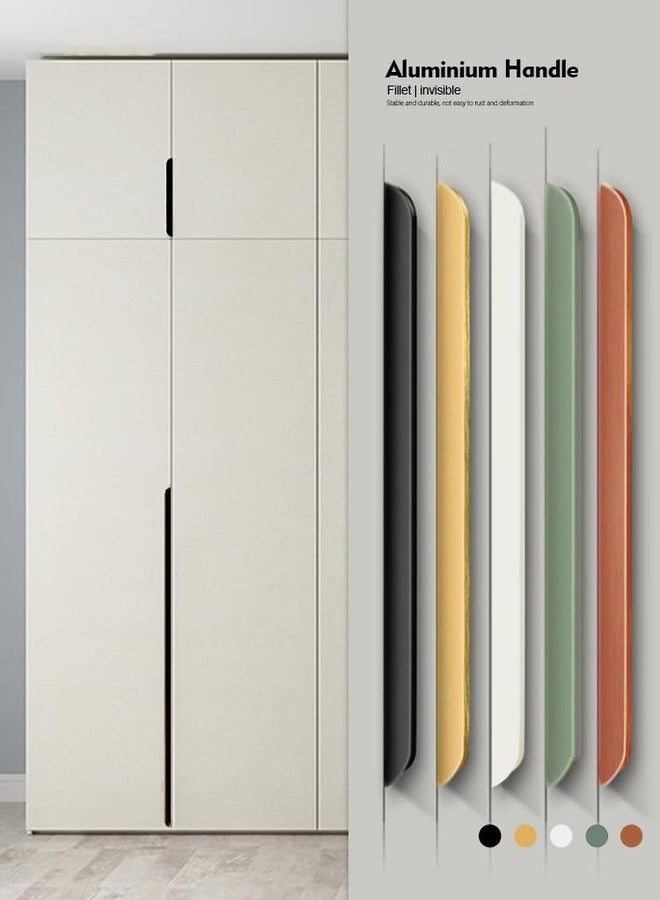 Shozafia 4 Pack Finger Pulls for Cabinets Finger Handles Drawer Edge Tab Pull, Modern Dresser Long Concealed Handles Kitchen Cabinet Hardware (23.62"(600mm),White) - Image 4