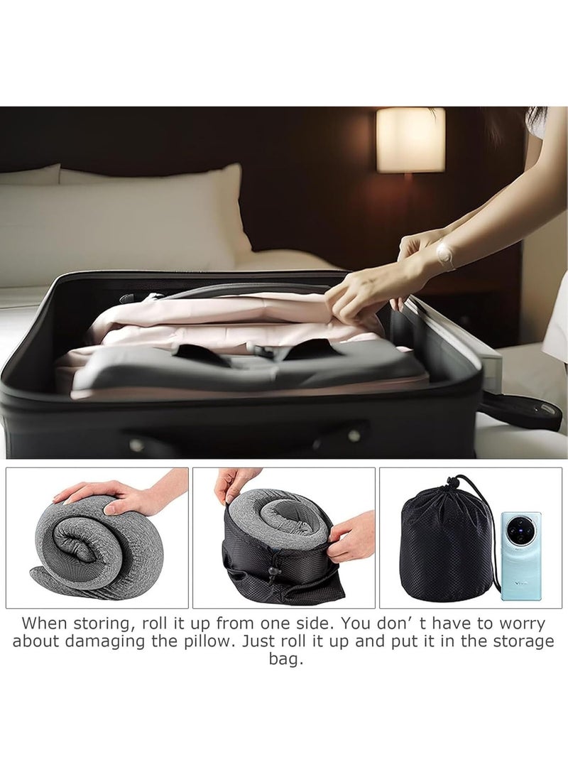 BOAO Travel Pillows for Airplanes,2026 New Travel Pillow,Travel Neck Pillow Airplane Memory Foam Travel Pillow Neck Pillow for Traveling Suitable for Airplanes,Offices and Car - Image 5
