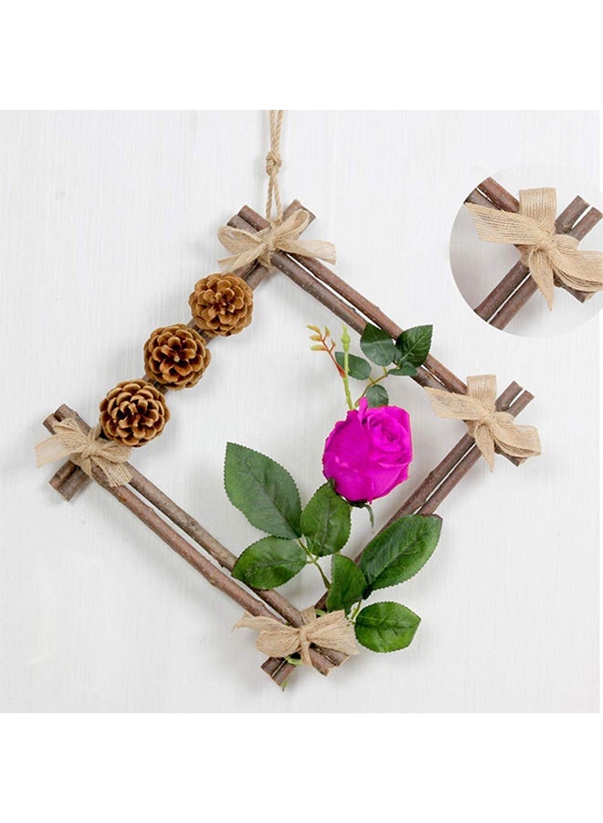 Peachjoy Natural Burlap Fabric Ribbon,Natural Burlap Fabric with Beautiful Burlap Ribbon Wedding Event Party and Home Decoration Long 10M Wide 2cm Each Roll 2 Rolls - Image 5