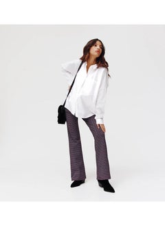 Geometric Flared Trousers