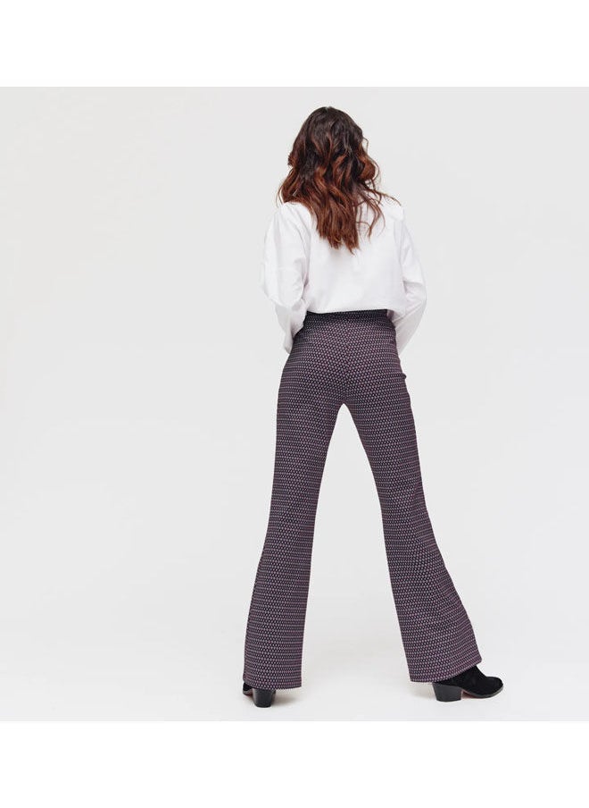 promod - Geometric Flared Trousers - Image 1