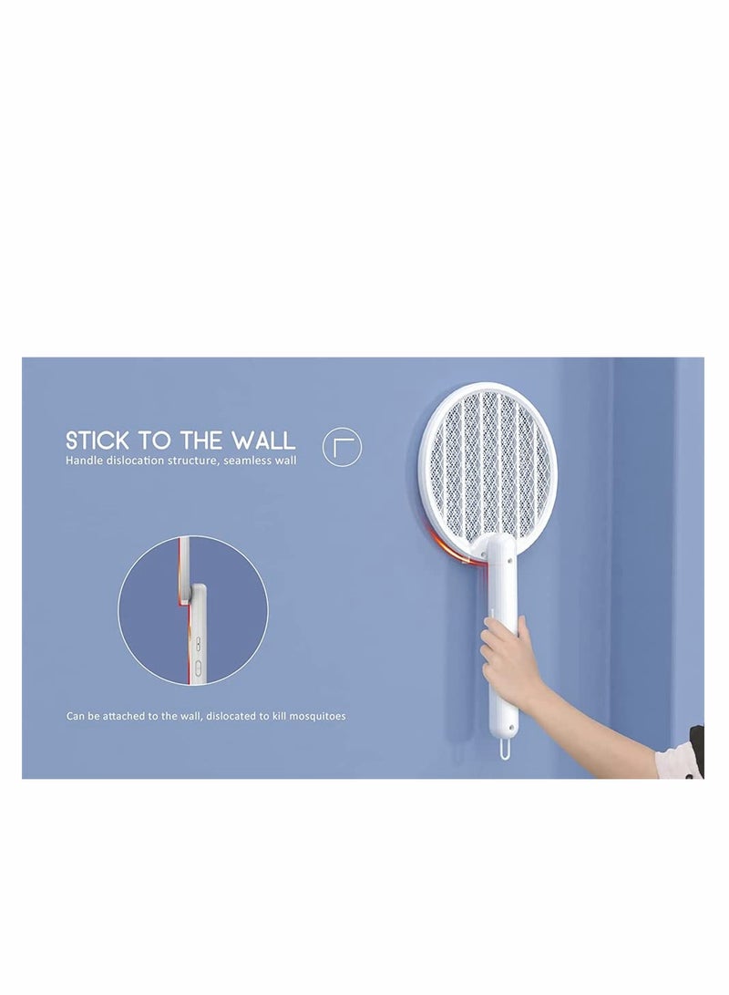 High Voltage Electric Fly Swatter with LED Light Foldable Mosquito Zapper 3000V Indoor Outdoor Pest Control - Image 5