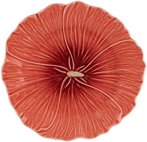 Bordallo Pinheiro Bordallo Pinheiro Maria Flor Dessert Plate Hollyhock  Set of 4  - Image 2