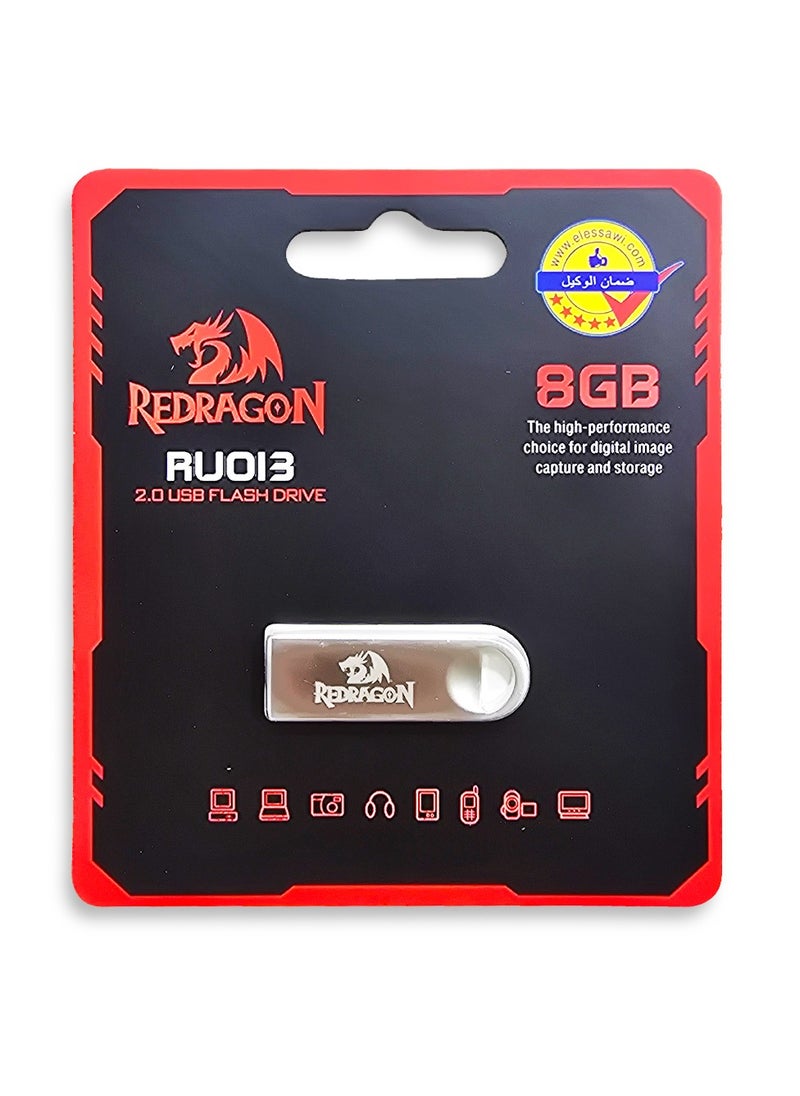 REDRAGON - Flash Drive RU013 2.0 USB DRIVE 8GB high performance for digital image and storage - Image 1