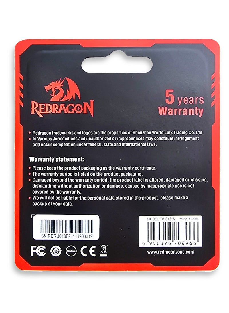 REDRAGON - Flash Drive RU013 2.0 USB DRIVE 8GB high performance for digital image and storage - Image 1