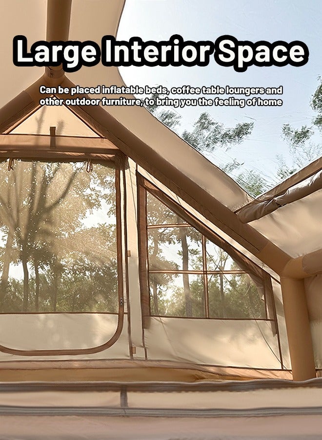 73Hours Inflatable Camping Tent - 4 Season Glamping for 4-6 Persons, Easy Setup, High Performance Structure, Waterproof, Windproof, Self-Supporting Blow up Air Tent, Portable Outdoor House - Image 2