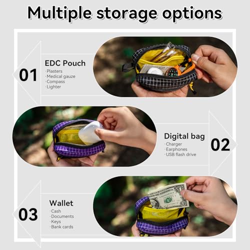 HIKEMAN EDC Multi-Purpose Pouch, Utility Tool Bag for Men, Lightweight Small Tactical Pocket, Portable Nylon Molle Compatible Military Utility Pouch for Everyday Carry, Outdoor Camping (Army Green) - Image 5