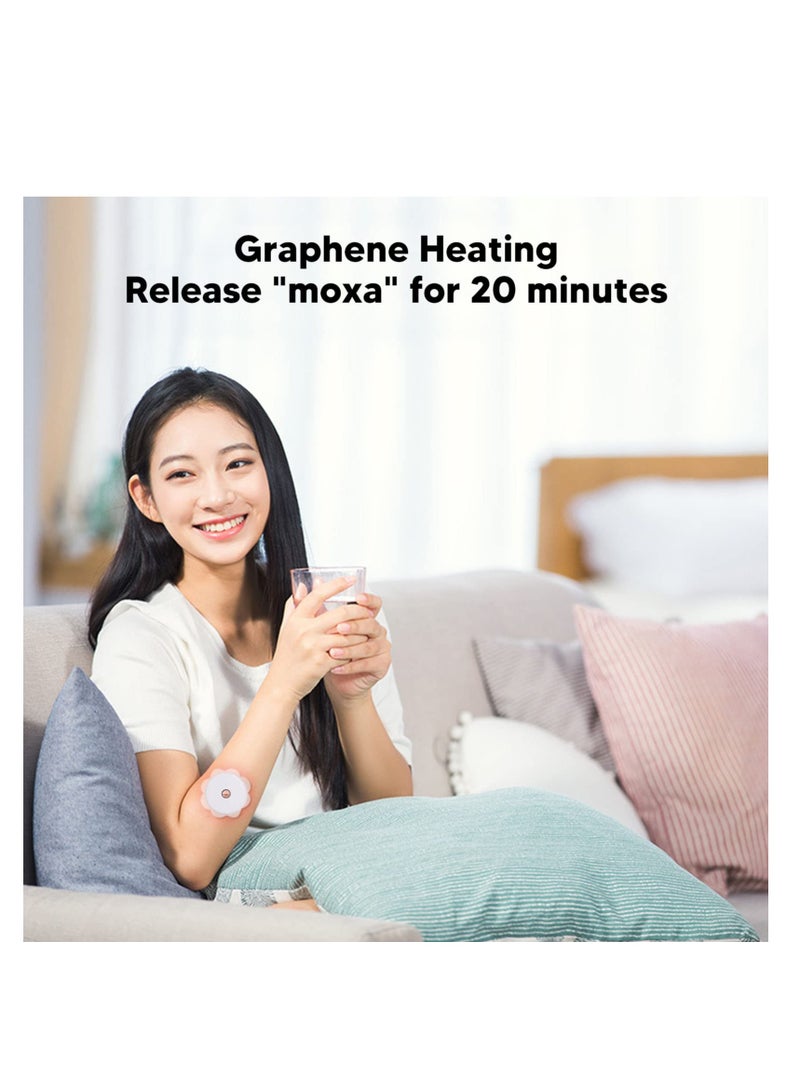 KASTWAVE 20Pcs Heating Moxa Stickers, Moxibution Patches for Neck, Shoulder, Back, Waist, Hand, Feet, Joint Pain Reduce, Enhance Circulation, Used with Moxibustion Device - Image 4