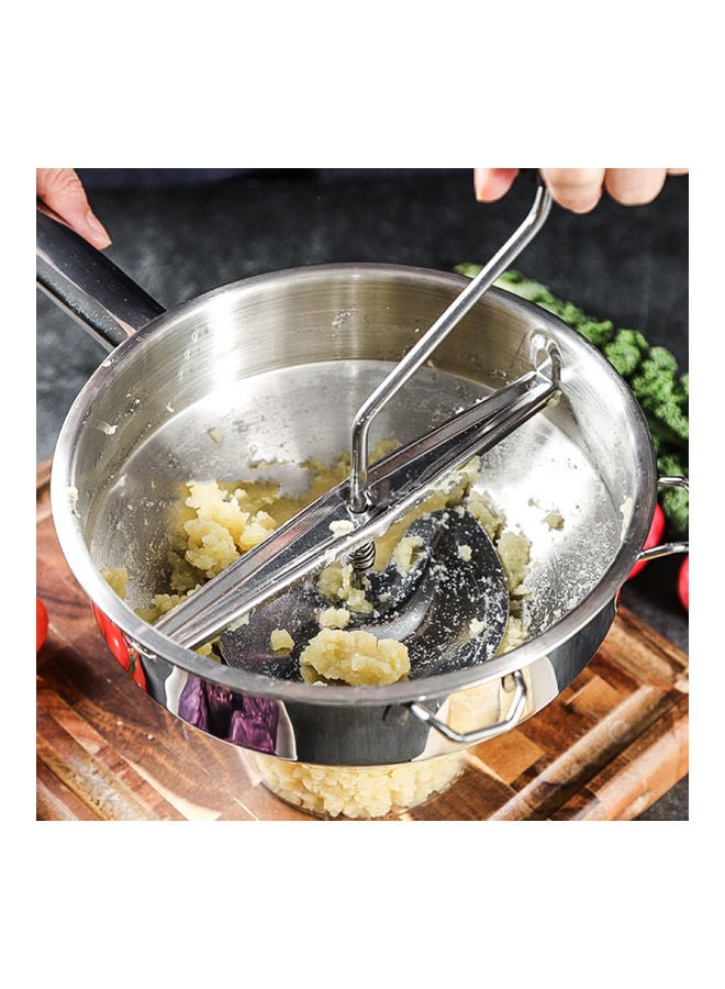 Stainless Steel Food Mill with 3 Grinding Discs Kitchen Food Mashing for Soup Sauce silver 35.10*9.56*20.70cm - Image 2