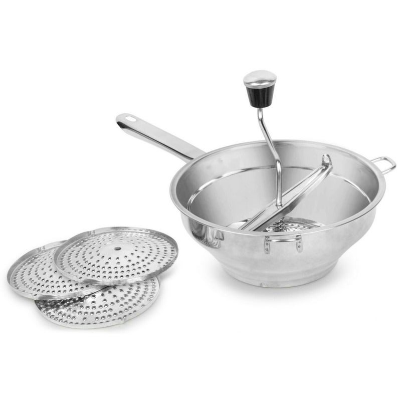 Stainless Steel Food Mill with 3 Grinding Discs Kitchen Food Mashing for Soup Sauce silver 35.10*9.56*20.70cm - Image 3