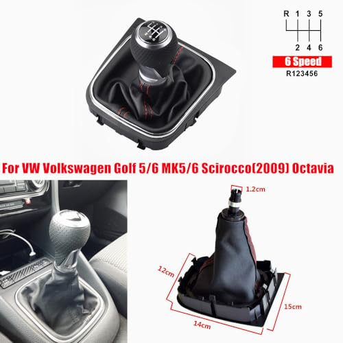 Malcayang 6 Speed Shift Knob Boot Kit for Golf 5 6 MK5 MK6 R32 GTD GTI 2004-2009 Scirocco Octavia - Image 3