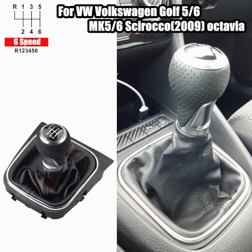 Malcayang 6 Speed Shift Knob Boot Kit for Golf 5 6 MK5 MK6 R32 GTD GTI 2004-2009 Scirocco Octavia - Image 2