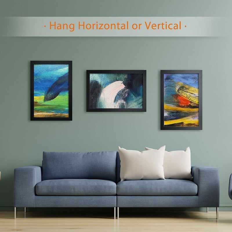 VCK Poster Frame 11x17 Set of 3, Wood Black Picture Frame, Wall Gallery Photo Frames, 3 Pack - Image 4