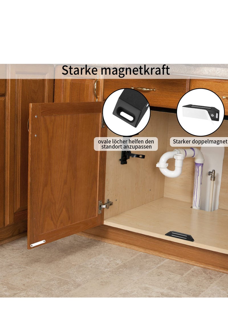 Excefore 6 Pcs Cabinet Door Magnets, Drawer Magnetic Door Catch Cabinet Magnet, Closing Magnetic Door Catch Closer Sliding Door Catch for Kitchen Cupboard Magnetic Door Closure Magnet  - Image 4