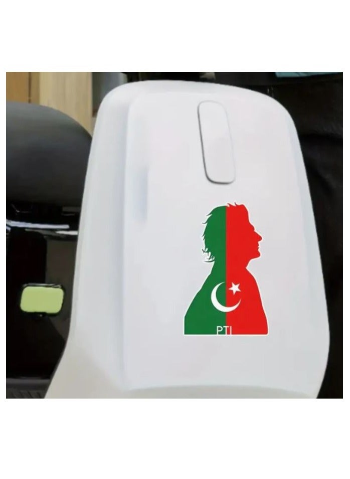 RYN Imran Khan Pakistan PTI Flag Bumper Car Stickers, Cap Rearview Mirror Decoration, Vinyl Waterproof Stickers, For Car Windows - Image 4