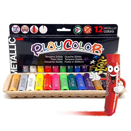 Playcolor 10121 10 g Metallic One Solid Poster Paint Stick (Pack of 12) - Image 5