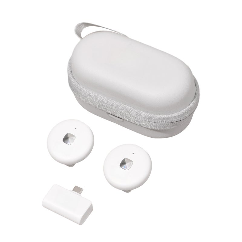 نظام ميكروفون لاسلكي BOYA Omic-U-W مع 1 مستقبل + 2 مرسلين + 1 صندوق شحن، نطاق إرسال 50 مترًا، بطارية مدمجة، مُستبدل لجميع أجهزة الأندرويد والحواسيب المحمولة والكاميرات لاستخدام البث المباشر - Image 1