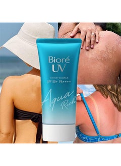 Biore UV Watery Essence SPF 50 + PA ++++ Sunscreen 50ml, Aqua Rich Watery Sunscreen, Watery Essence Sunscreen, Helps Protect Your Face from UV Rays and Moisturizes  - Image 2