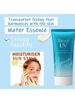 Biore UV Watery Essence SPF 50 + PA ++++ Sunscreen 50ml, Aqua Rich Watery Sunscreen, Watery Essence Sunscreen, Helps Protect Your Face from UV Rays and Moisturizes  - Image 5