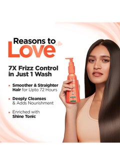 BBLUNT Advanced Smoothening Shampoo With Keratin & Hyaluronic Acid - 300Ml Makes Hair Frizz-Free & Straighter | Gently Cleanses | Adds Spectacular Shine | Sls & Paraben-Free | For Men & Women  - Image 2
