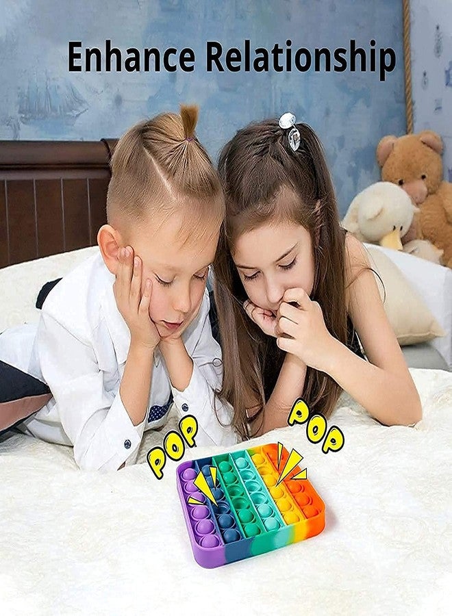 Sshakuntlay Push Pop Bubble Sensory Fidget Toy Set,Pop It Push Pop Silicone -Relief Items Popper Fidget Educational Toys (Combo -4) - Image 4