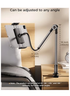 VENDIX Adjustable Phone and Tablet Holder for Desk - 360 Degree Rotating Arm, Compatible with iOS and Galaxy Systems - Fits Devices from 4.5" to 12.9" (Black)  - Image 3