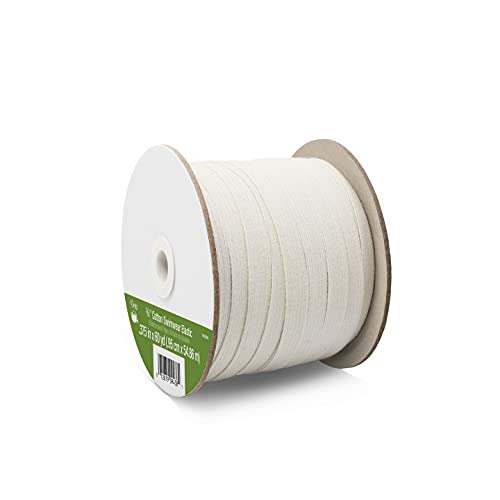 Dritz 9438N Cotton Swimwear Braided Elastic, Natural, 3/8-Inch by 60-Yard , White - Image 2