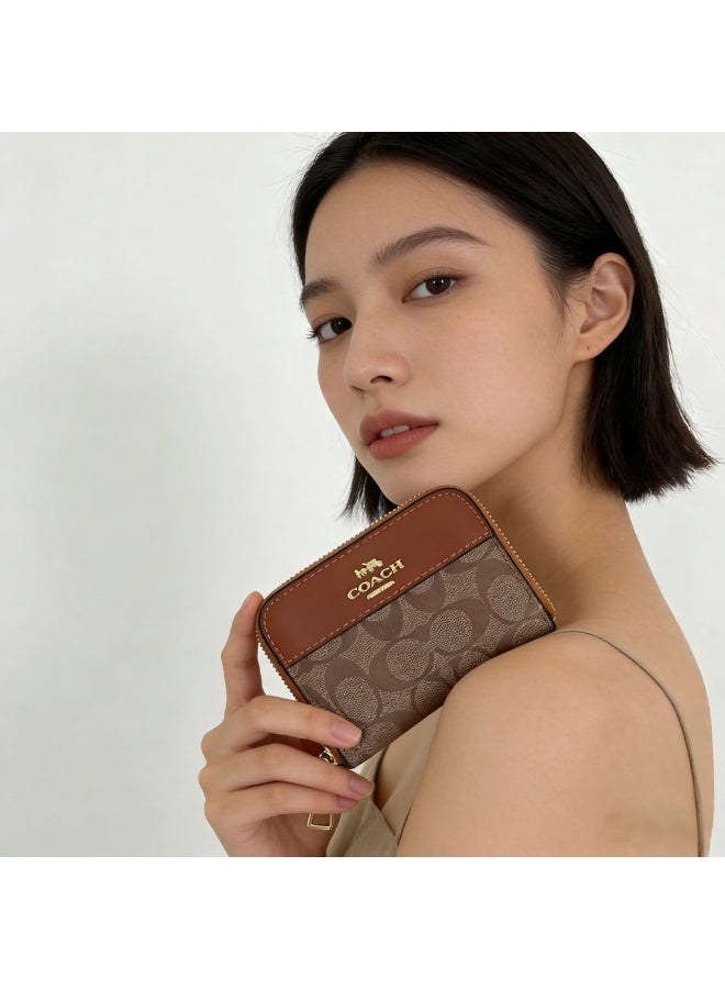 coachoutlet Women's long wallet, elegant women's clutch, multi-card holder, classic pattern and logo - Image 2
