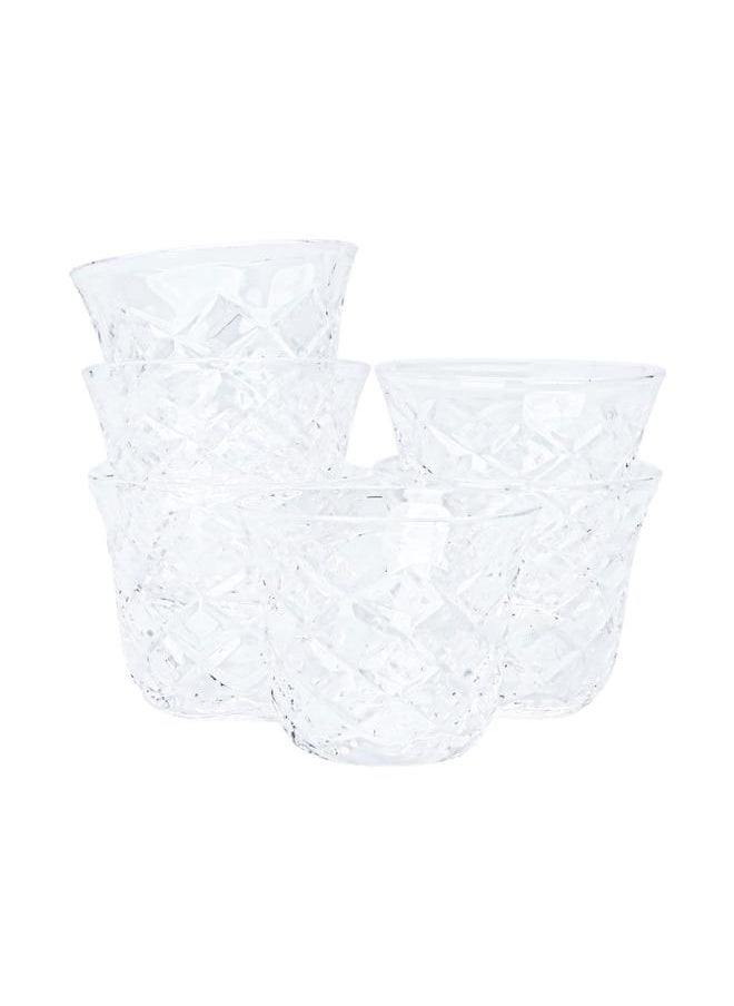 Alsaif Glass Cups Serving Set 18 Pieces Clear  - Image 3