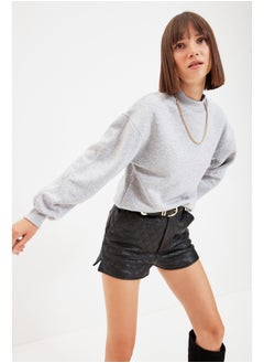 Sweatshirt - Gray - Loose Fit