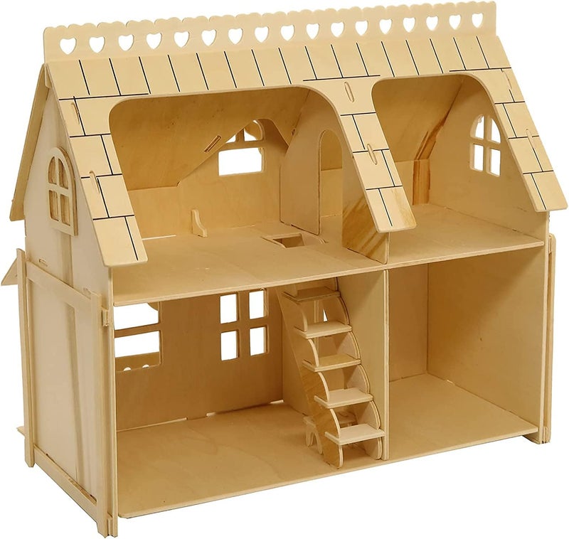 CUTEROOM 3D Puzzle House, Fantasy Villa Model Kit DIY Miniature Dolls House Kits Birthday Gift for Adults Teens (Duplex) - Image 5
