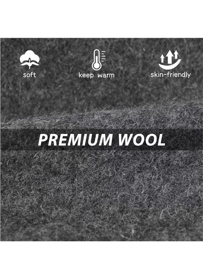 GADIEMKENSD - Winter Bucket Hat - Premium Wool, Packable, Plain Colors, Warm Soft Felt Wool Bucket Hats For Women Men Unisex Casual Outdoor Hiking Fisherman Cap Dark Gray M - Image 1