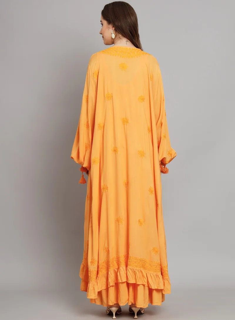 Alaya Hand Embroidered Chikankari Modal Kaftan-AL3605