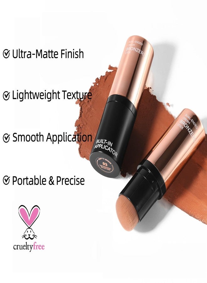 Erinde Cream Contour Bronzer Stick, Natural Finish Contouring Stick, Blendable & Smooth Matte Bronzer Stick, Waterproof & Long Lasting Face Shaping Makeup, 01 Warm Tone - Image 5