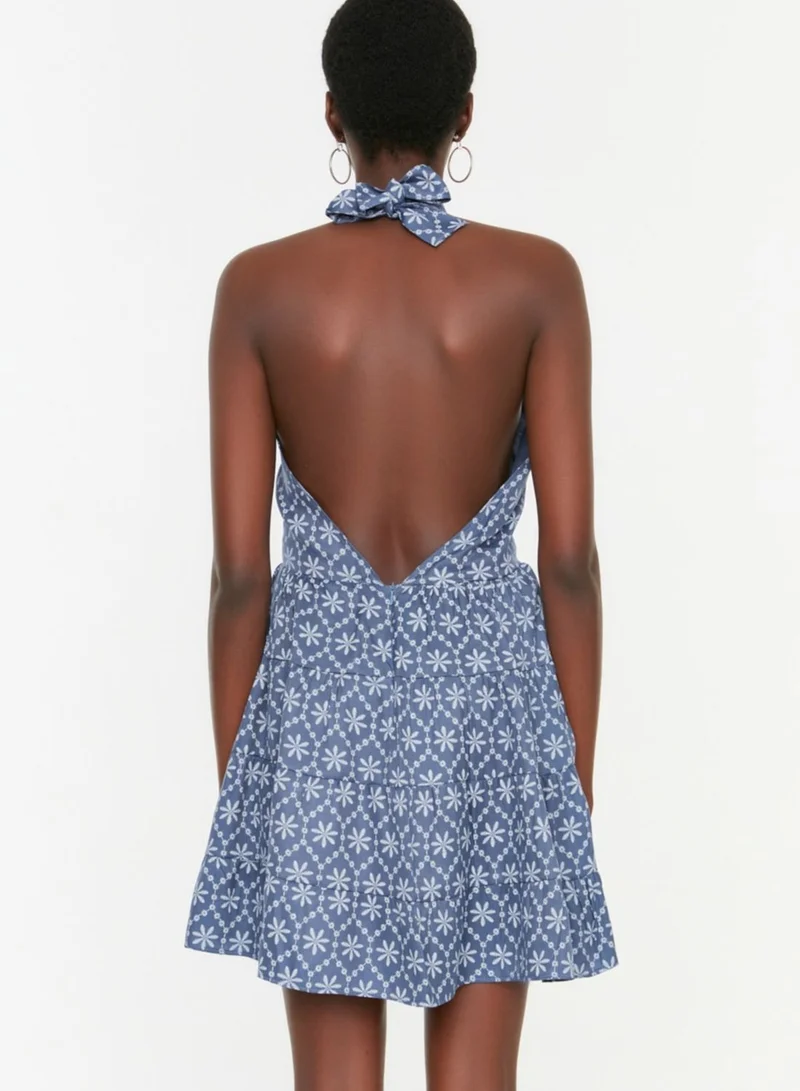 trendyol Halter Neck Printed Dress