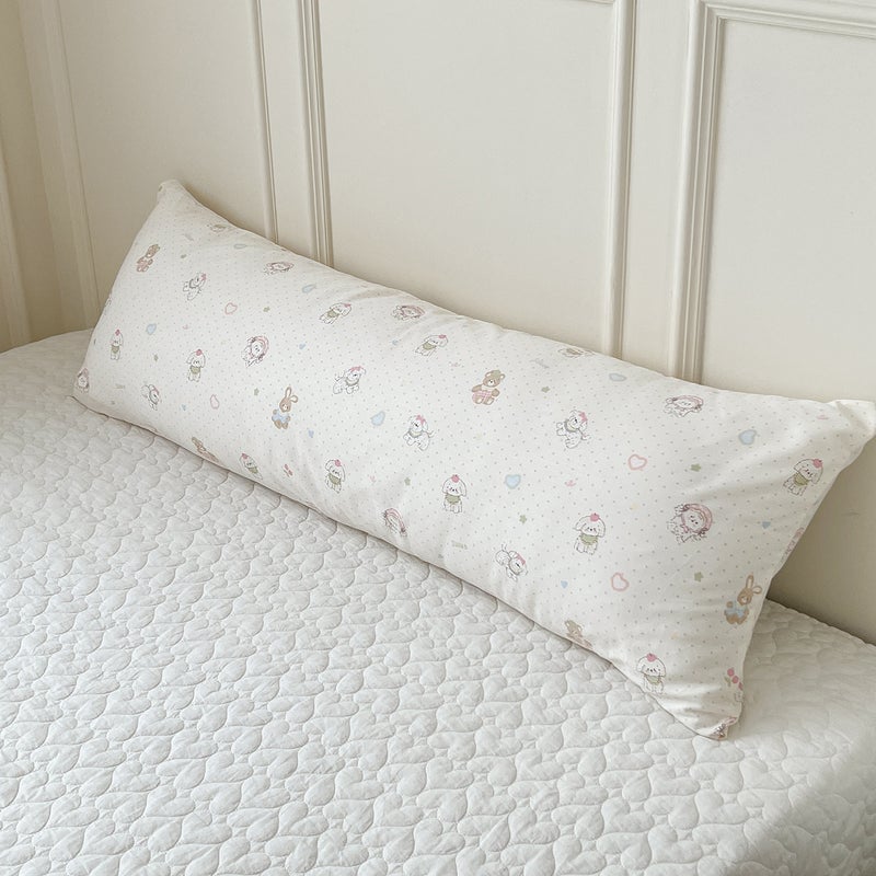 100% Cotton Long Pillow - Bedside Support, Pregnancy Aid, Leg Rest, and Waist Cushion for All  Seasons