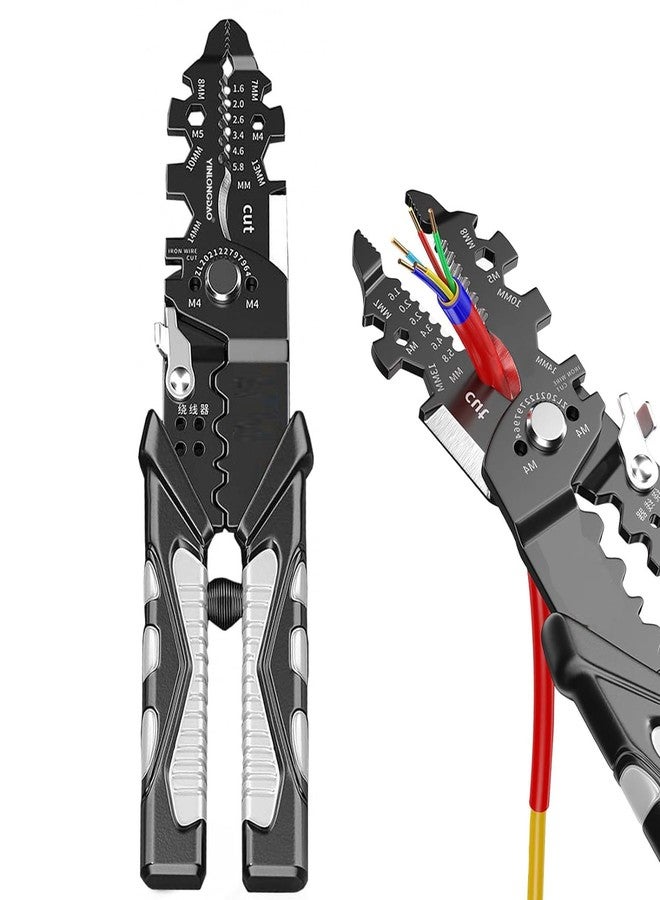 DIVYABHAV WITH D Multifunction 25 in 1 Wire Strippers Electeical, 8 inch Wire Crimping Tool, Wire Cutter, Professional Electrician Pliers Tools and Cable Stripper for Cutting, Stripping, Shearing - Image 2