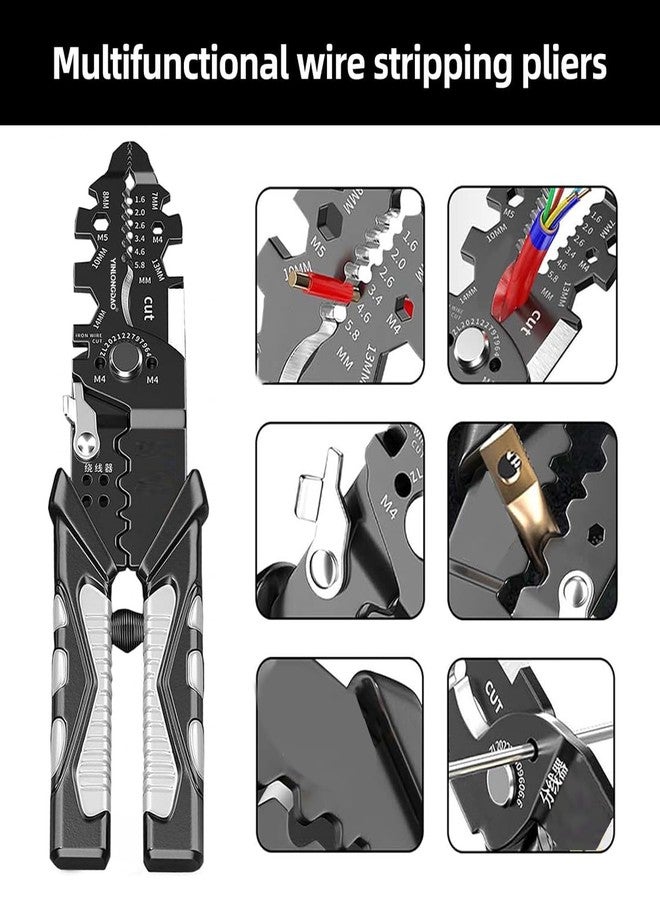DIVYABHAV WITH D Multifunction 25 in 1 Wire Strippers Electeical, 8 inch Wire Crimping Tool, Wire Cutter, Professional Electrician Pliers Tools and Cable Stripper for Cutting, Stripping, Shearing - Image 3