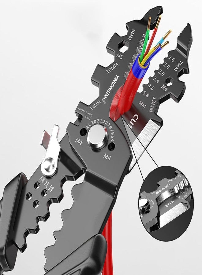 DIVYABHAV WITH D Multifunction 25 in 1 Wire Strippers Electeical, 8 inch Wire Crimping Tool, Wire Cutter, Professional Electrician Pliers Tools and Cable Stripper for Cutting, Stripping, Shearing - Image 1